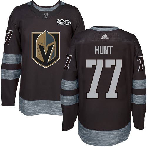 Adidas Golden Knights #77 Brad Hunt Black 1917-100th Anniversary Stitched NHL Jersey - Click Image to Close